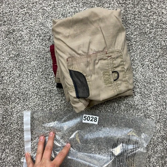 Vintage Lee Pipes pants Youth 12R Tan Cargo High Performance Convertible - Picture 12 of 12